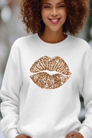 Sweat Col Rond Femme en Gros | Big bouche gold