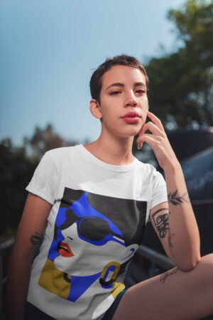 Blue face - Tshirt Femme