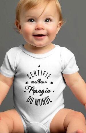 Certifié meilleur frangin  - Body bébé garçon