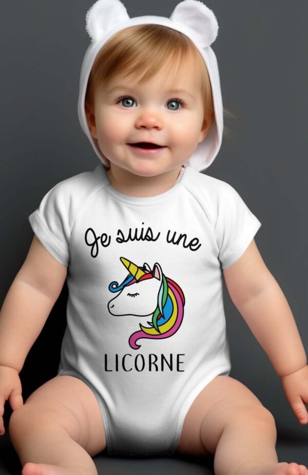 Je suis une licorne  - Body Bébé Fille