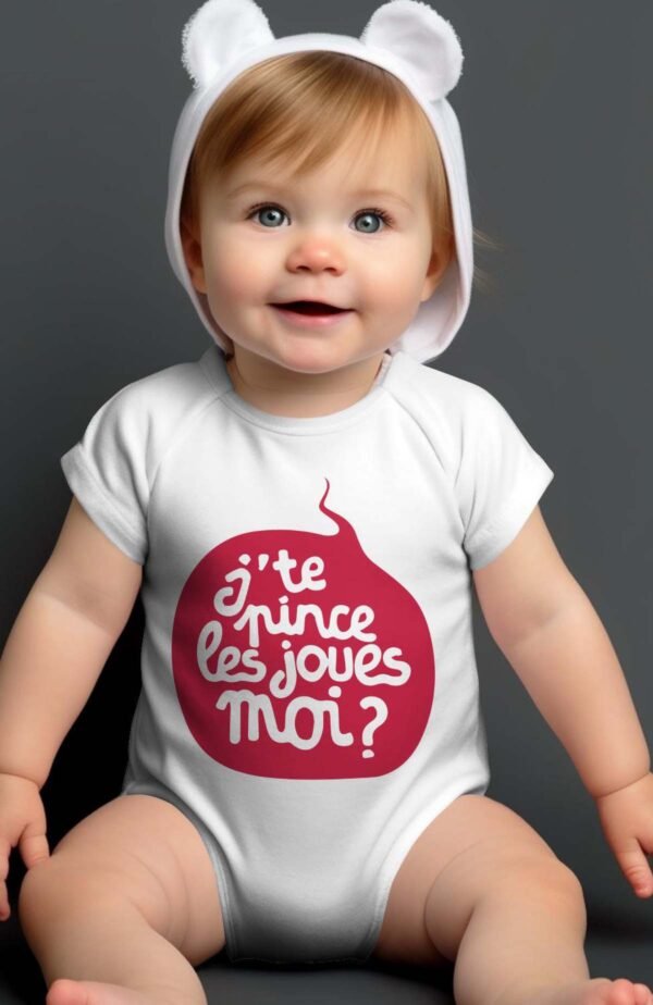 j'te pince les joues moi - Body bébé garçon