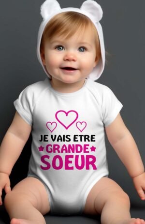 Je vais être grand sœur - Body Bébé Fille