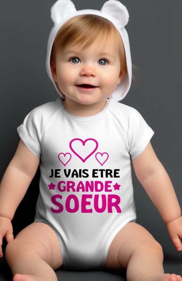 Je vais être grand sœur - Body Bébé Fille