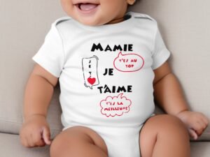 mamie t es la meilleur  - Body Bébé Fille
