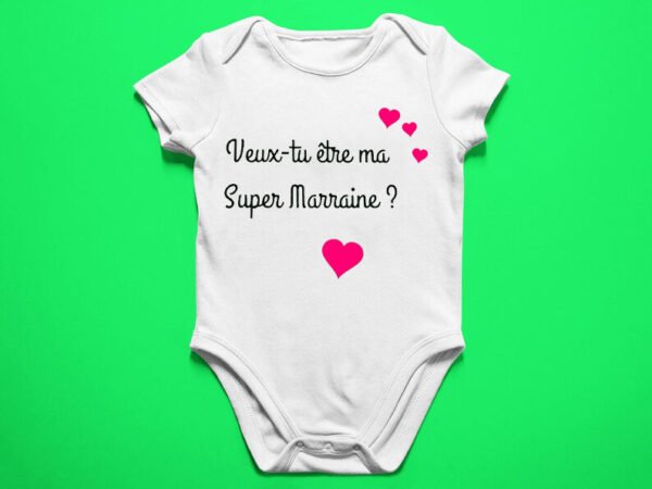 Veux tu être ma super Marraine - Body bébé garçon