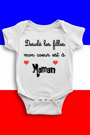 Dsl les filles cœur maman  - Body bébé garçon