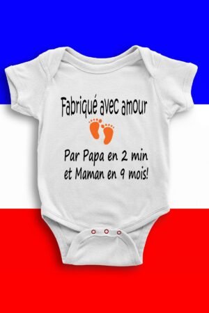 Fabriqué avec amour  - Body Bébé Fille