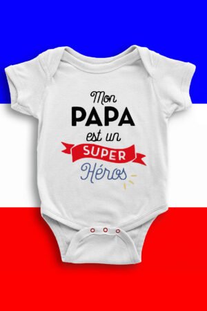 Mon papa est un super héro - Body bébé garçon