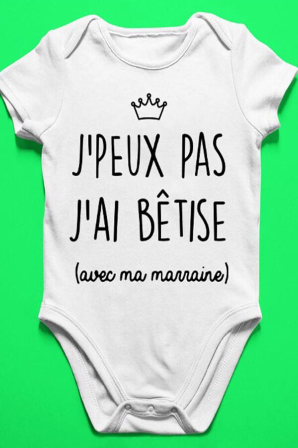 Bêtise avec Marraine - Body bébé garçon