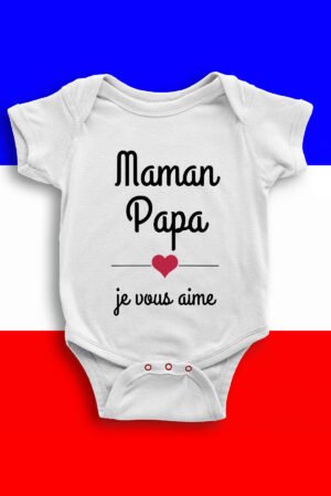 Maman papa aime - Body Bébé Fille