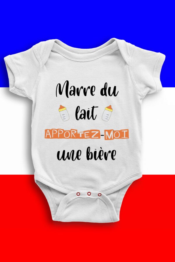 Marre du lait apportez moi une bière - Body bébé garçon