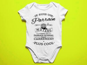 Je suis un parrain motard - Body bébé garçon