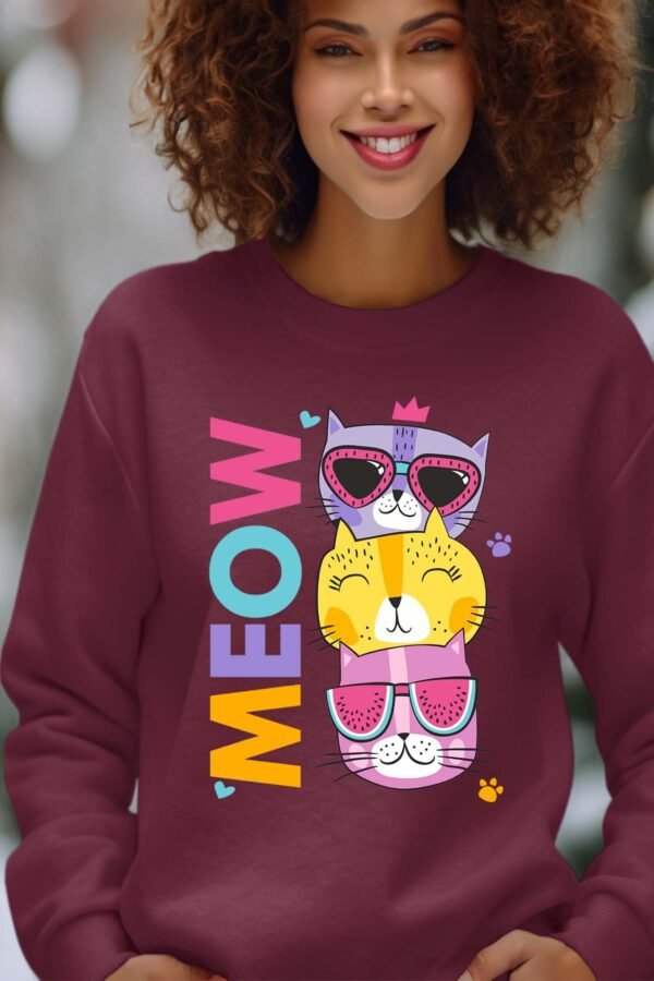 Sweat Col Rond Femme en Gros | Cat Marrant