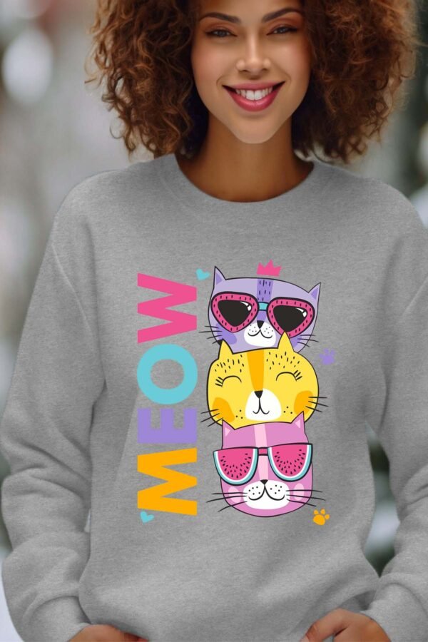 Sweat Col Rond Femme en Gros | Cat Marrant
