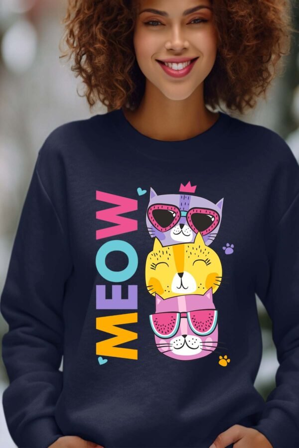 Sweat Col Rond Femme en Gros | Cat Marrant