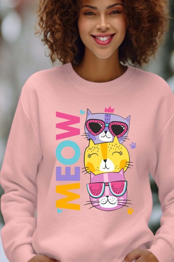Sweat Col Rond Femme en Gros | Cat Marrant