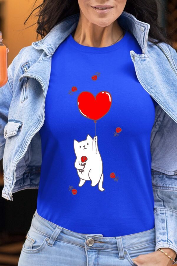 Chat vole cœur - Tshirt Femme