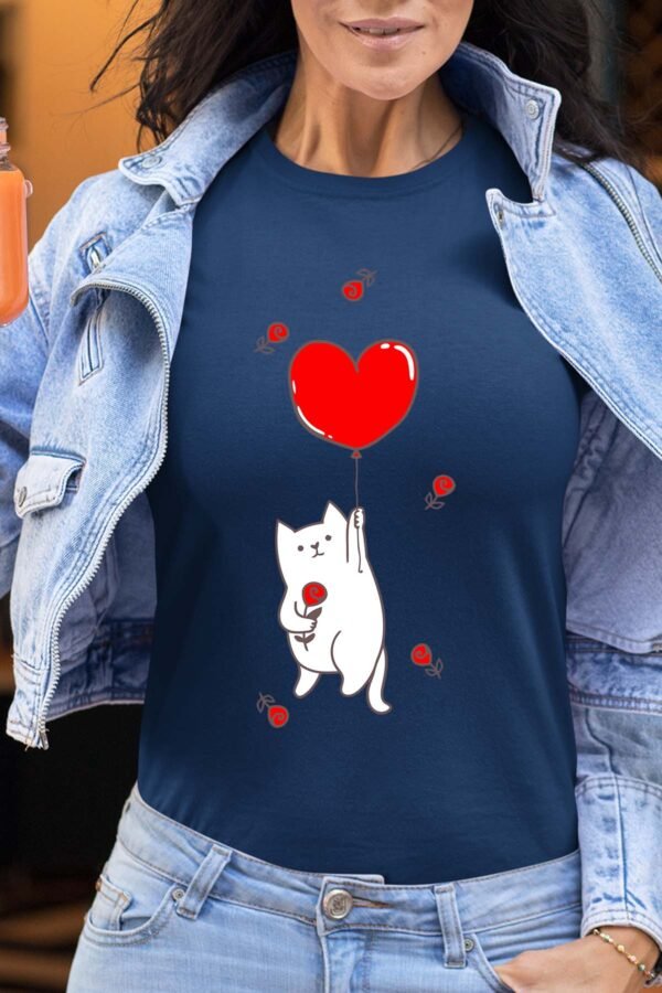 Chat vole cœur - Tshirt Femme