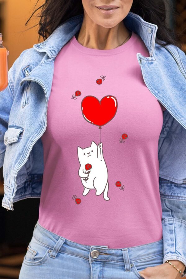 Chat vole cœur - Tshirt Femme