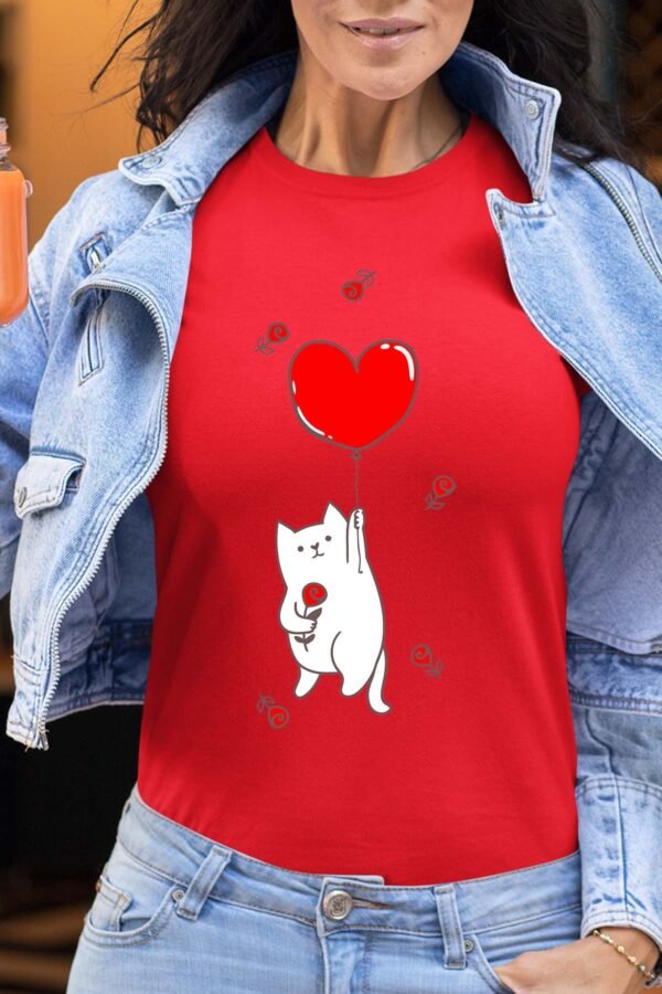 Chat vole cœur - Tshirt Femme