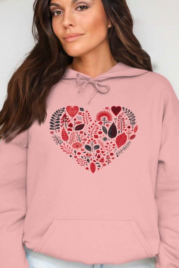 Cœur feuille - Sweat Capuche Femme