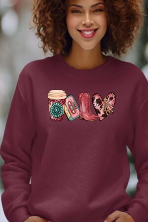 Sweat Col Rond Femme en Gros | Coffee western