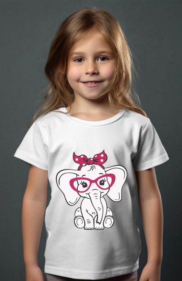 T-shirt Col Rond Fille - Élé Lunette