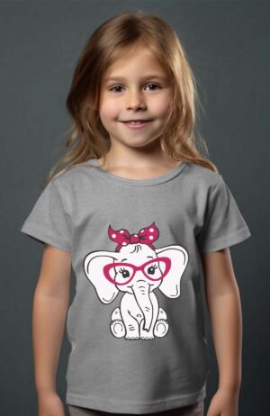 T-shirt Col Rond Fille - Élé Lunette