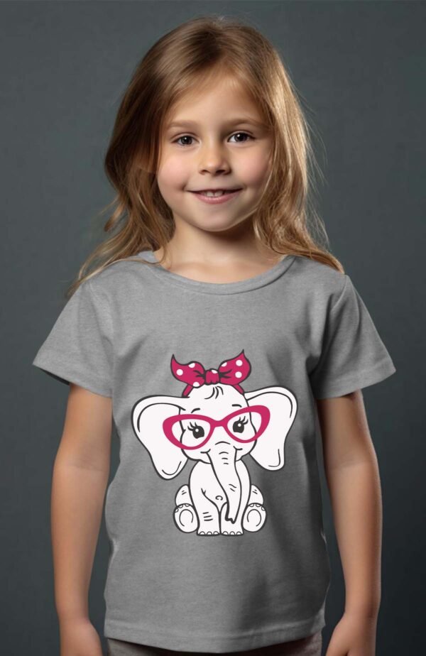 T-shirt Col Rond Fille - Élé Lunette
