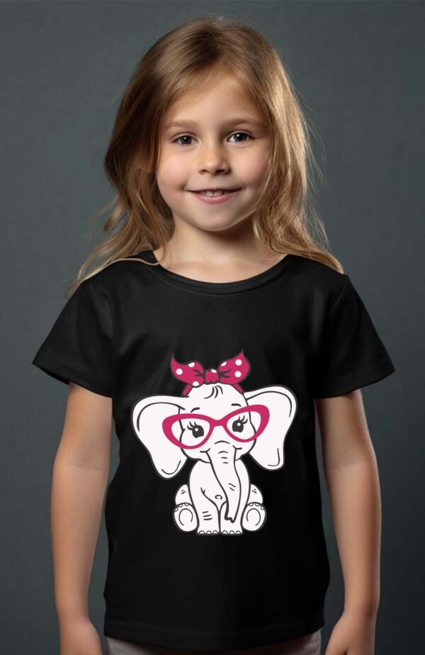 T-shirt Col Rond Fille - Élé Lunette