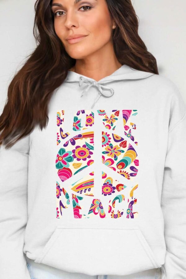 Flower Power - Sweat Capuche Femme