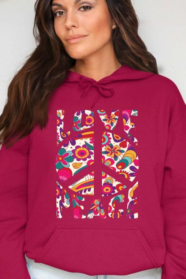 Flower Power - Sweat Capuche Femme