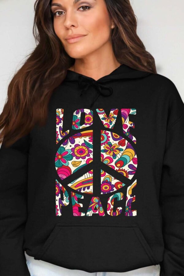 Flower Power - Sweat Capuche Femme