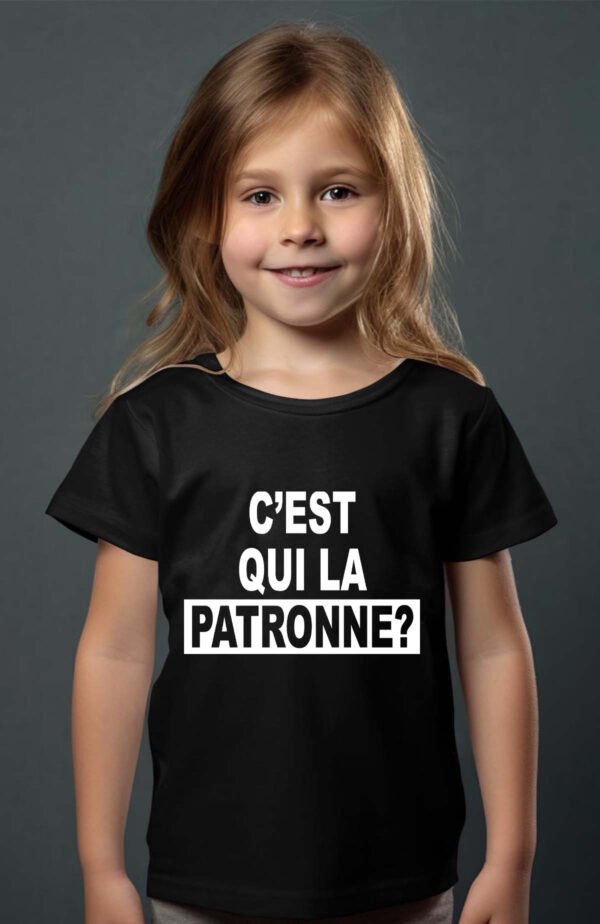 T-shirt Col Rond Fille - C'est qui la patronne