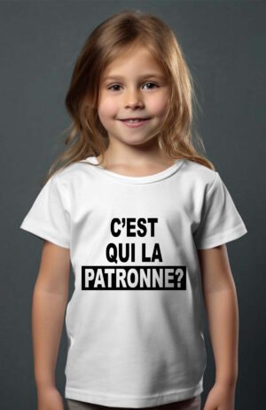 Ki patronne – Tshirt Fille – Blanc