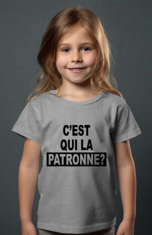 T-shirt Col Rond Fille - C'est qui la patronne