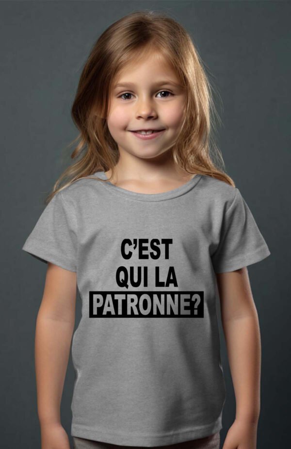 T-shirt Col Rond Fille - C'est qui la patronne