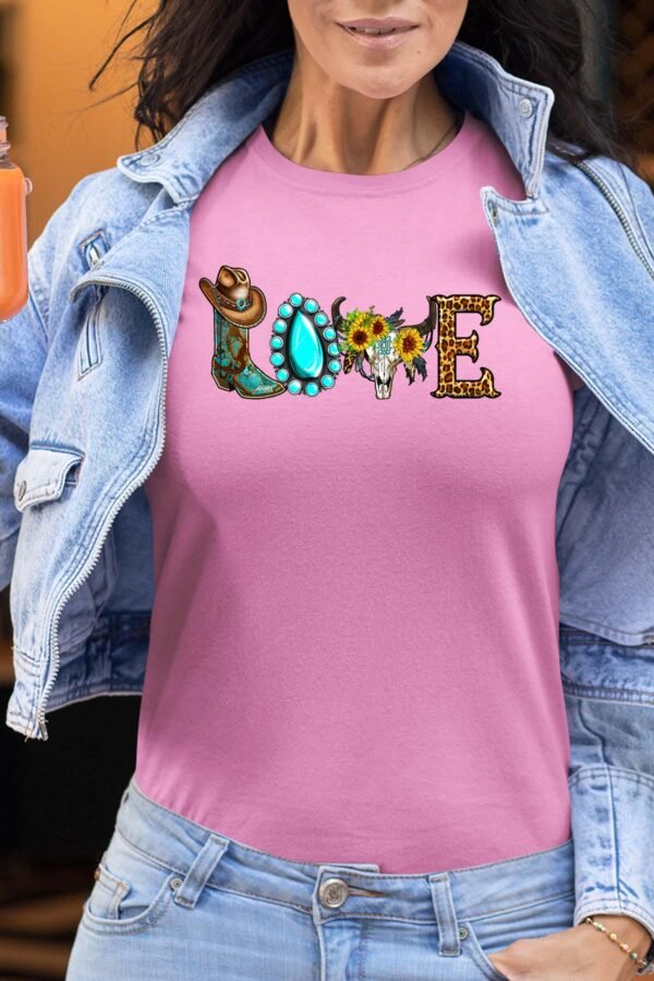 LOVE COWBOY - Tshirt Femme