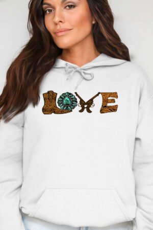 LOVE WESTERN - Sweat Capuche Femme