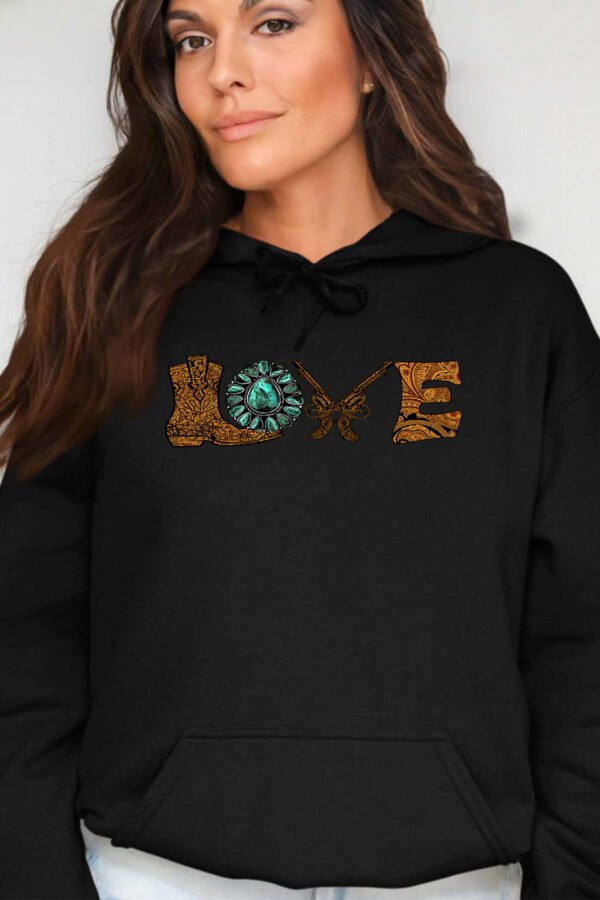 LOVE WESTERN - Sweat Capuche Femme