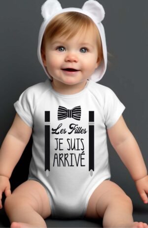 Les filles je suis arrivé - Body bébé garçon