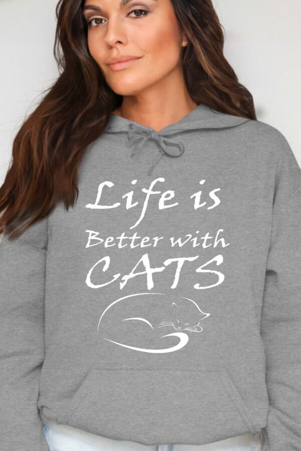 Life cats - Sweat Capuche Femme