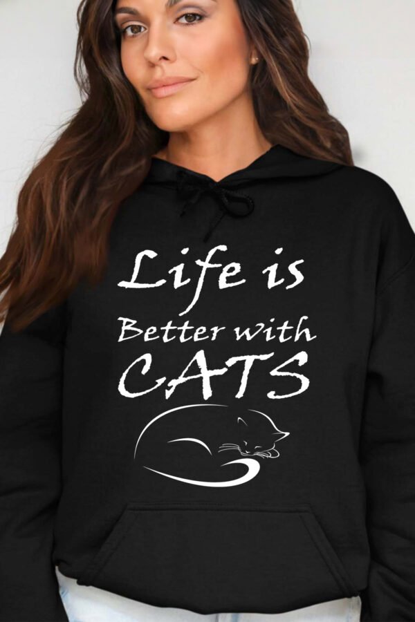 Life cats - Sweat Capuche Femme