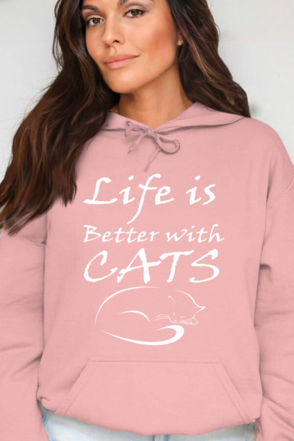 Life cats - Sweat Capuche Femme