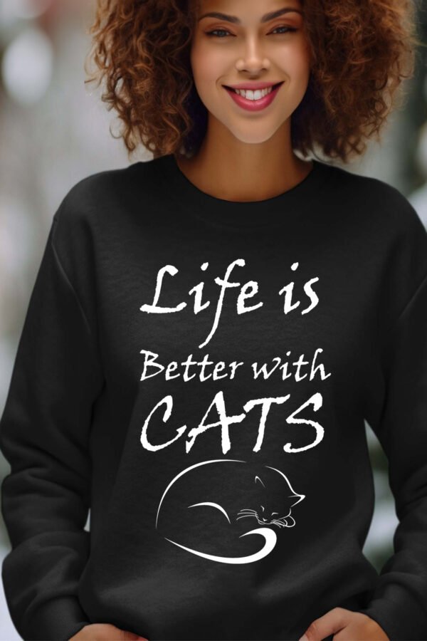 Sweat Col Rond Femme en Gros | Life cats