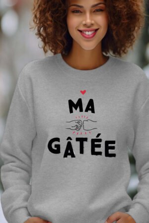 MA gatée – Sweat Col Rond Femme – Gris