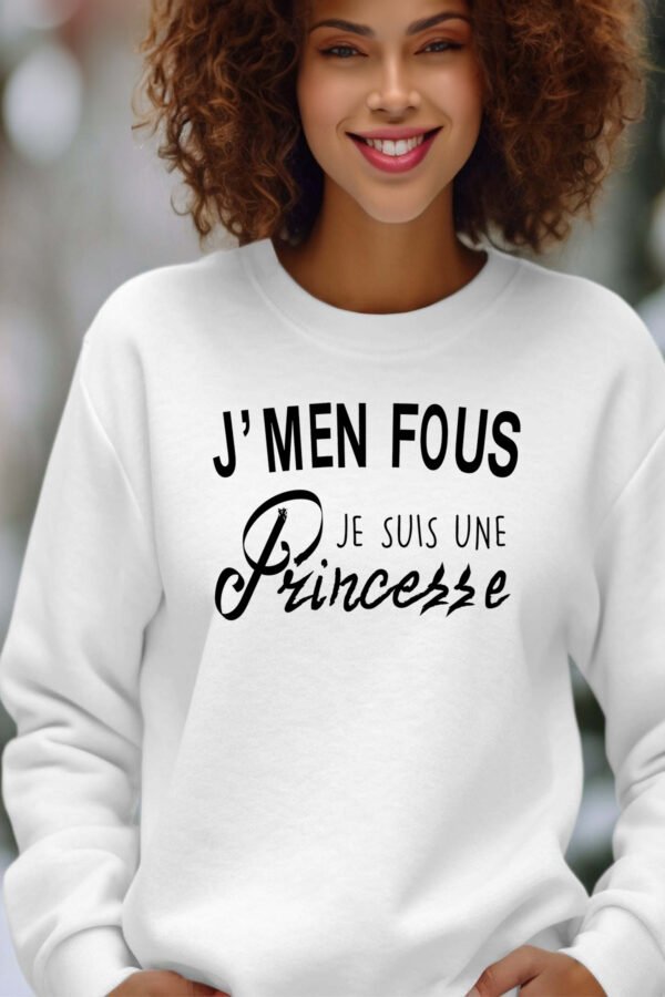 Sweat Col Rond Femme en Gros | M'en fou princesse