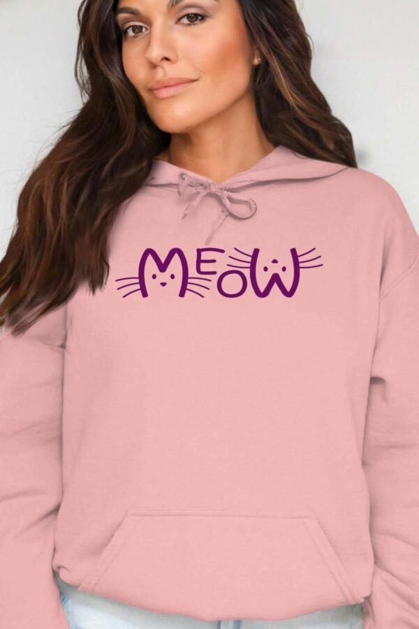 Meow violet  - Sweat Capuche Femme