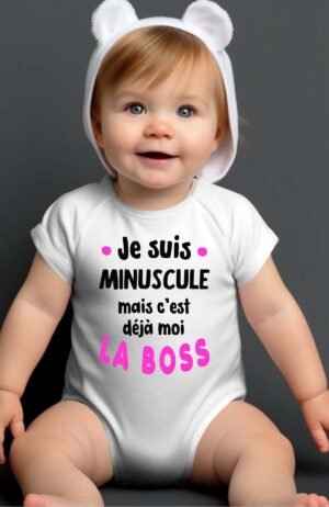 Je suis minuscule mais c'est déjà moi la boss - Body Bébé Fille
