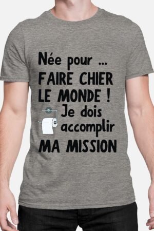 Néé chier – Tshirt Homme – Gris